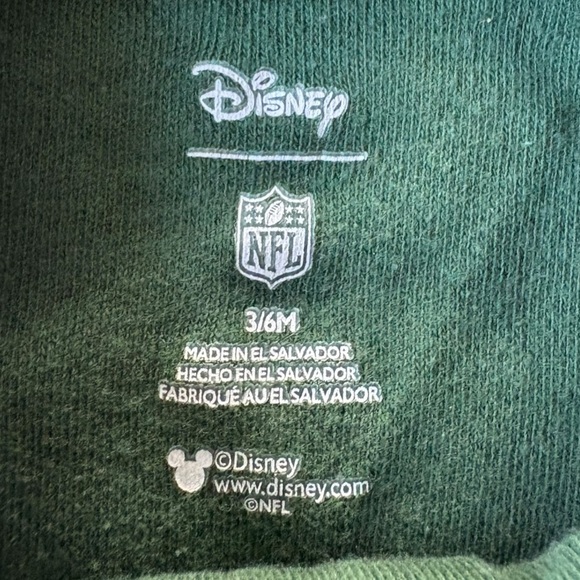 Disney Mickey Mouse and NFL Green Bay Packers Football Onesie size 3-6 months - Picture 5 of 5